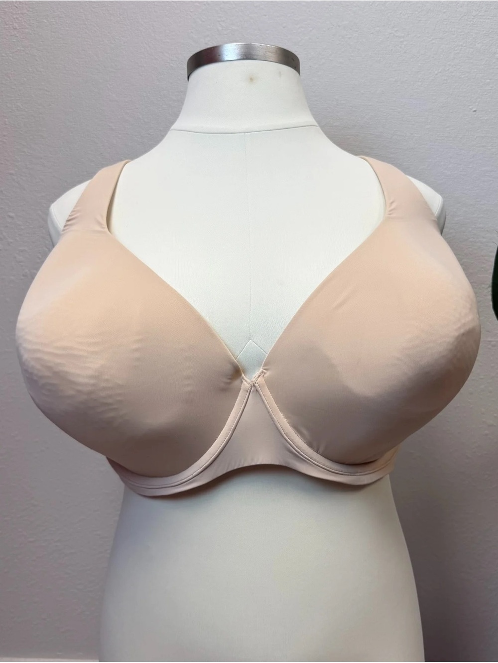 Catherines Beige Plunge Bra - New! - Size 54DD